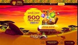 
							         Simba Slots: Open the Safari Chest and Win up to 500 Free ...								  
							    