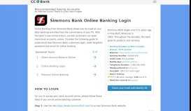 
							         Simmons Bank Online Banking Login - CC Bank								  
							    