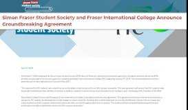 
							         Simon Fraser Student Society and Fraser International College ...								  
							    
