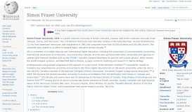 
							         Simon Fraser University - Wikipedia								  
							    