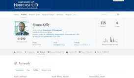 
							         Simon Kelly – Network — University of Huddersfield Research Portal								  
							    