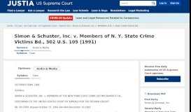 
							         Simon & Schuster, Inc. v. Members of N. Y. State Crime Victims Bd ...								  
							    