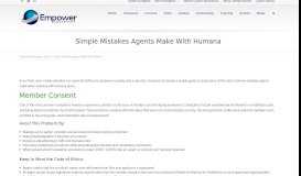
							         Simple Mistakes Agents Make With Humana | Empower Brokerage								  
							    