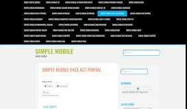 
							         Simple Mobile Fast Act Portal – SIMPLE MOBILE								  
							    