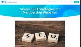 
							         Simple SEO Strategies for Membership Websites								  
							    