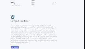 
							         SimplePractice CRM Practice management made simple. - Stripe								  
							    