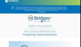 
							         Simplified Access | Colleges & Universities FAQs - CastleBranch								  
							    
