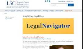
							         Simplifying Legal Help | LSC - Legal Services Corporation: America's ...								  
							    