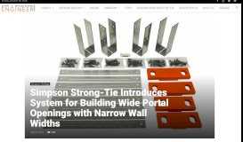 
							         Simpson Strong-Tie Introduces System for Building Wide Portal ...								  
							    