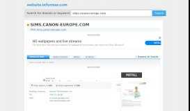 
							         Sims Canon Europe - Website Informer								  
							    