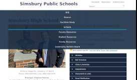 
							         Simsbury High School - Simsbury Public Schools								  
							    
