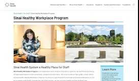 
							         Sinai Healthy Workplace Program - Sinai Health System								  
							    