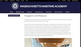
							         Singapore and Malaysia | Massachusetts Maritime Academy								  
							    