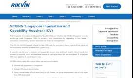 
							         Singapore Innovation and Capability Voucher (ICV) | Rikvin								  
							    