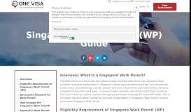 
							         Singapore Work Permit Service | One Visa Immigration Consultants								  
							    