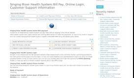 
							         Singing River Health System Bill Pay, Online Login, Customer ...								  
							    