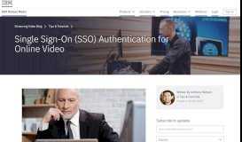 
							         Single Sign-On (SSO) Authentication for Online Video | IBM Watson ...								  
							    
