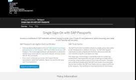 
							         Single Sign-On with SAP Passports - SAP Support								  
							    