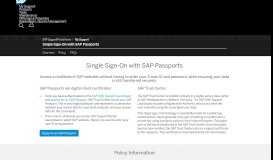 
							         Single Sign-On with SAP Passports - SAP Support Portal								  
							    