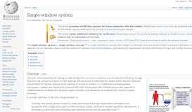
							         Single-window system - Wikipedia								  
							    