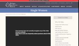 
							         Single Women - Michigan Reproductive Medicine								  
							    