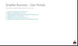 
							         SingNet Business User Portals - Singtel								  
							    