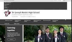 
							         Sir Joseph Banks High School: Home								  
							    
