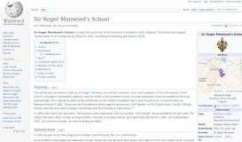 
							         Sir Roger Manwood's School - Wikipedia								  
							    