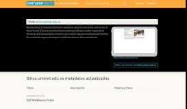 
							         Sirius Unimet Edu (Sirius.unimet.edu.ve) - SAP NetWeaver Portal								  
							    