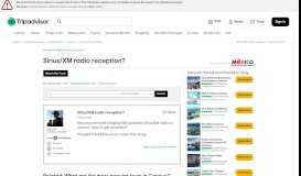 
							         Sirius/XM radio reception? - Cancun Forum - TripAdvisor								  
							    