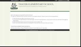 
							         SIS Portal - Thayer Elementary School - Thayer R-II School								  
							    