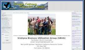 
							         Siskiyou Biomass Utilization Group - Northern California ...								  
							    