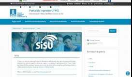 
							         SISU - Portal de Ingresso UFMS								  
							    