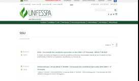 
							         SISU - Portal UNIFESSPA								  
							    