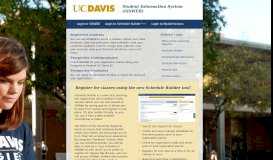 
							         Sisweb, the student information system on the web - UC Davis								  
							    