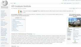 
							         SIT Graduate Institute - Wikipedia								  
							    