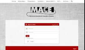 
							         Site Administration Login - MACE								  
							    