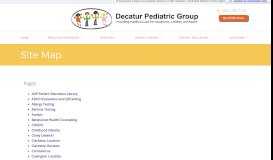 
							         Site Map - Decatur Pediatric Group - Pediatrics for Family Health								  
							    