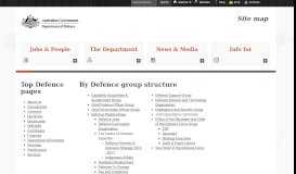 
							         Site Map : Defence : Department of Defence, Australian ...								  
							    