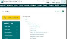 
							         Site Map | Jupiter Medical Center								  
							    