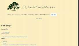 
							         Site Map – Orchards Family Medicine								  
							    