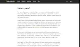 
							         Site ou portal? | Webinsider								  
							    