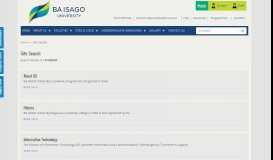 
							         Site Search - BA ISAGO University								  
							    