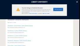 
							         Site Search | Jerry Falwell Library - Liberty University								  
							    