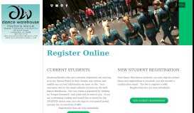 
							         Site Title - Register Online - Dance Warehouse, Inc.								  
							    