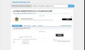 
							         site02.remoteoffice.citigroup.com at WI. Citi Remote Office Web Portal								  
							    