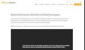 
							         Sitefinity Certified Developer - Diatom Enterprises								  
							    
