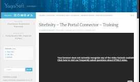 
							         Sitefinity - The Portal Connector - Training - Yagasoft								  
							    