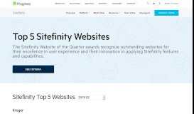
							         Sitefinity Top 5 Websites - October 2012 - Progress Software								  
							    