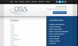 
							         Sitemap Chelmsford MA - Orthopaedic Surgical Associates								  
							    